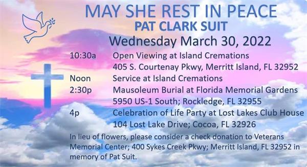 Pat Clark Suit Obituary